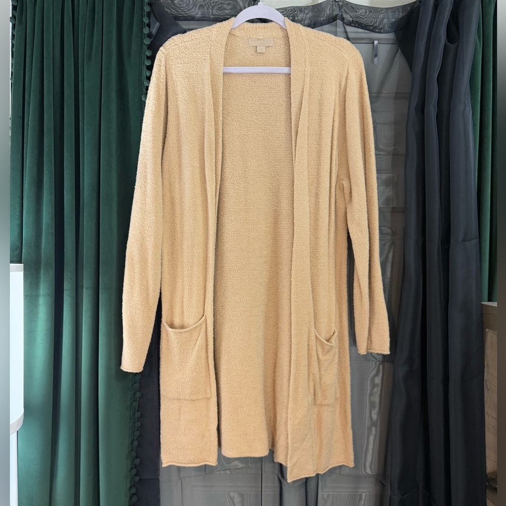 BAREFOOT DREAMS Heather Bisque Cozy Chic Lite Long Duster Cardigan Size XL
